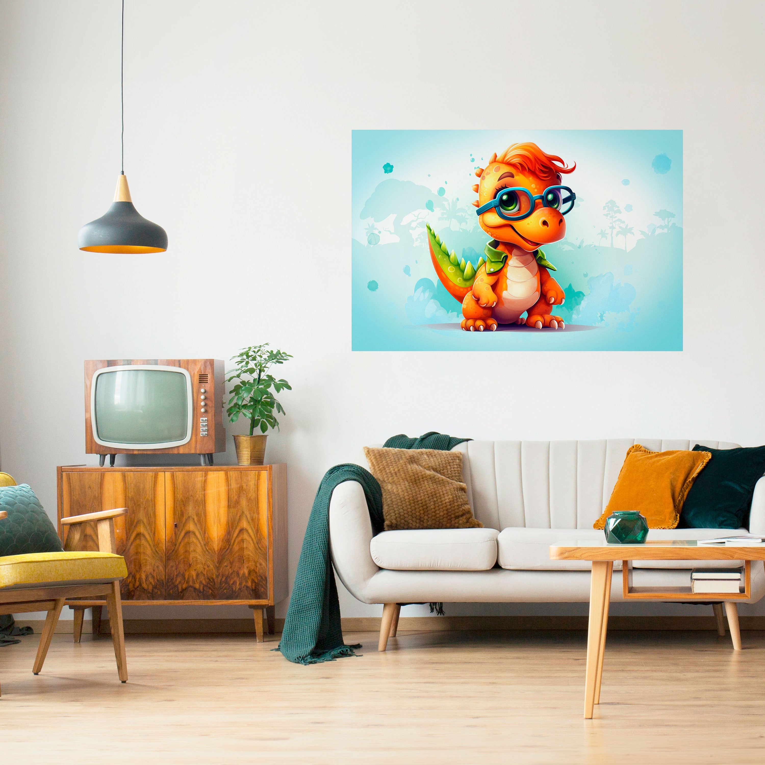 KIDDOSAURUS REX Poster Horizontal Autocolante