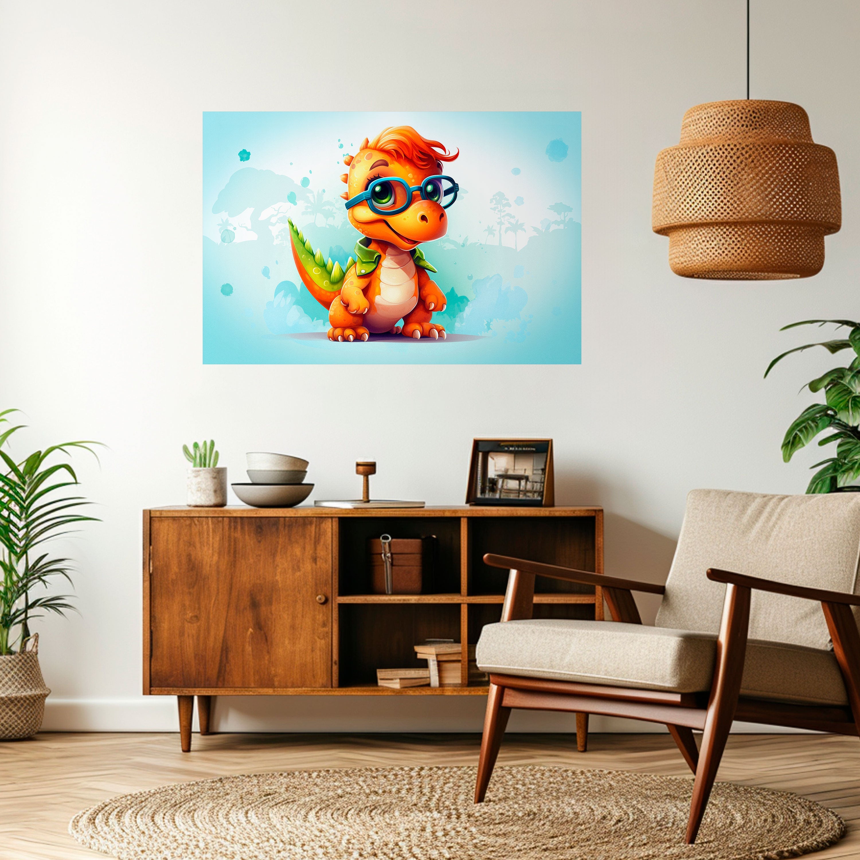 KIDDOSAURUS REX Poster Horizontal Autocolante