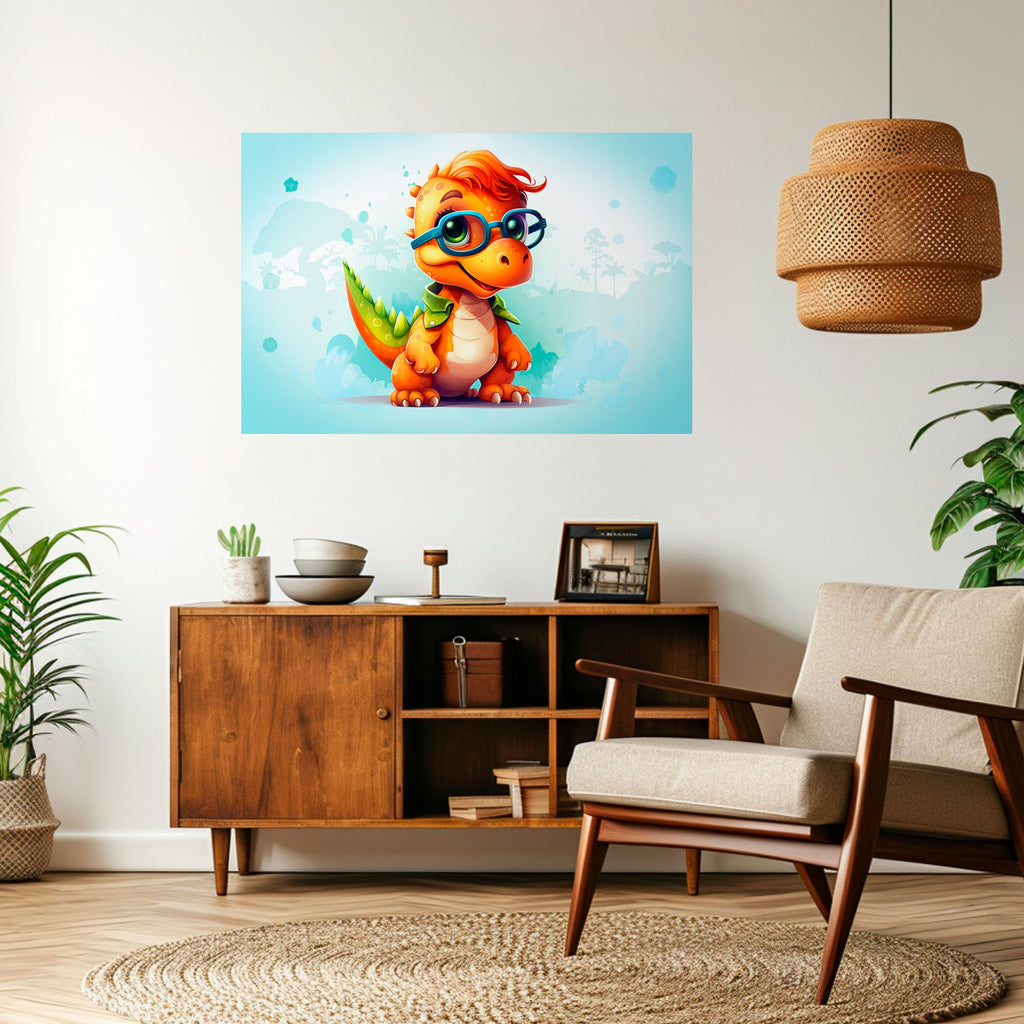 KIDDOSAURUS REX Poster Horizontal Autocolante