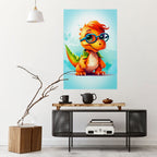 KIDDOSAURUS REX Peel and Stick Vertical Poster