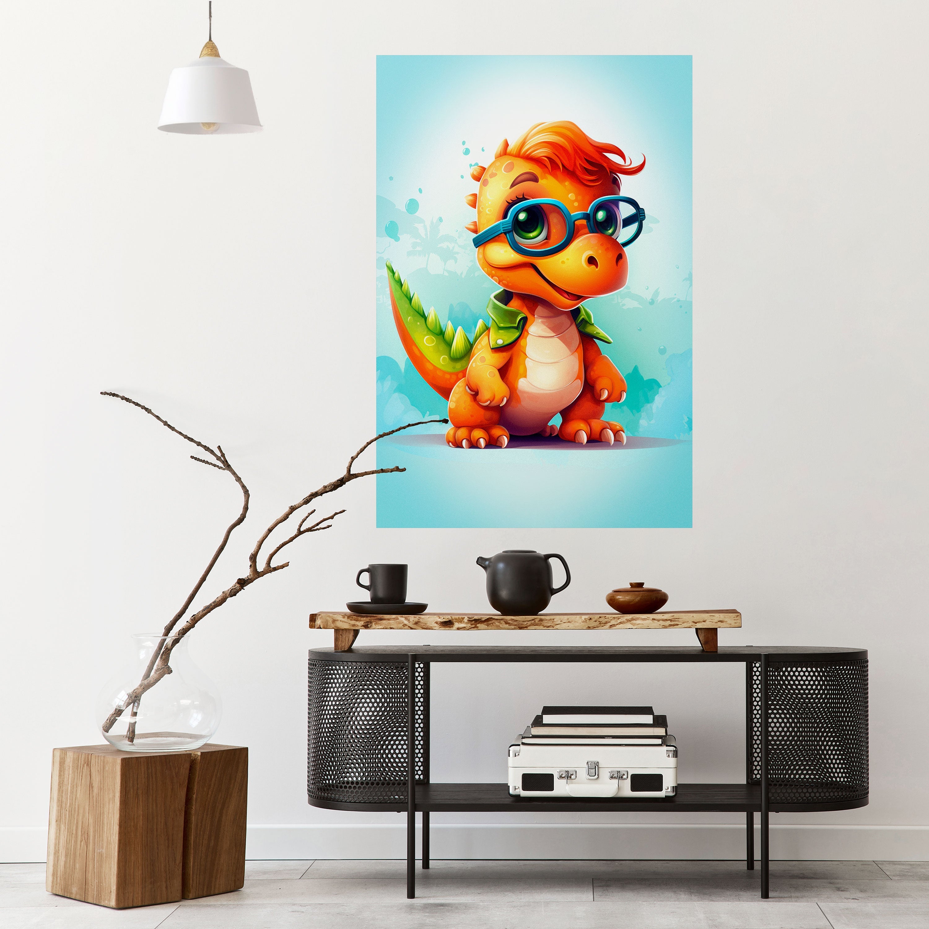 KIDDOSAURUS REX Peel and Stick Vertical Poster