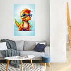 KIDDOSAURUS REX Peel and Stick Vertical Poster