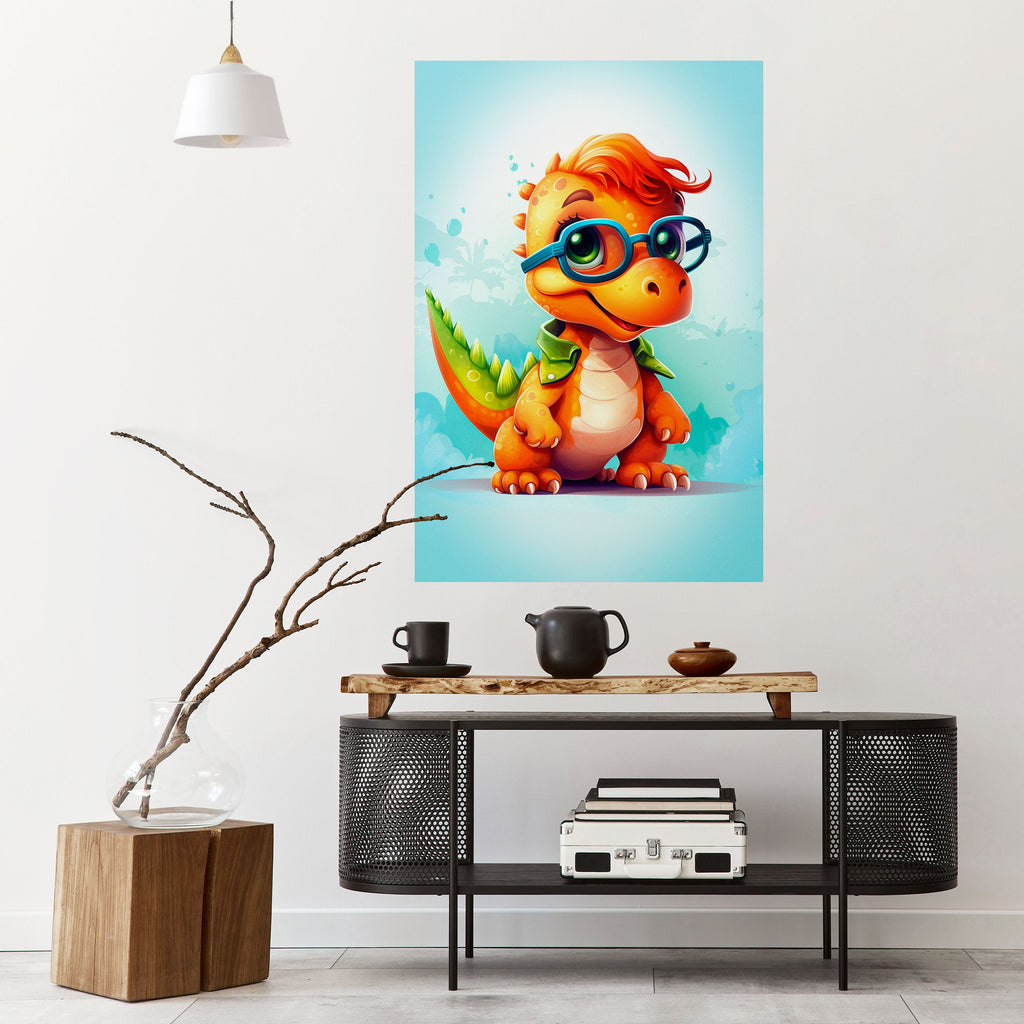 KIDDOSAURUS REX Peel and Stick Vertical Poster