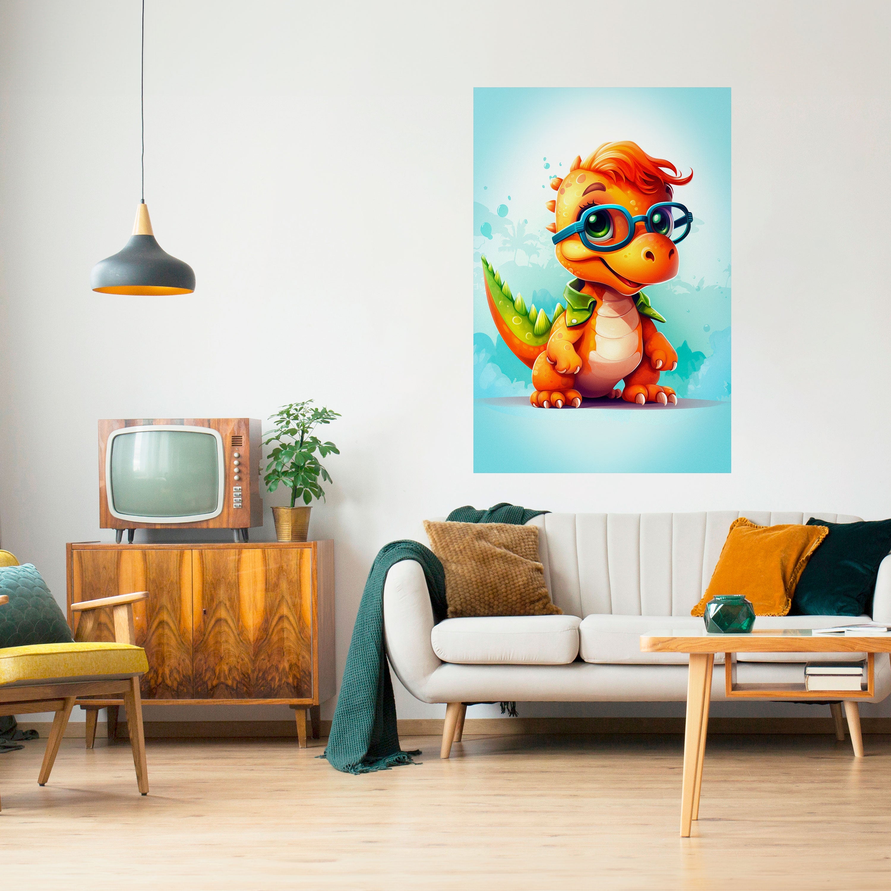 KIDDOSAURUS REX Peel and Stick Vertical Poster