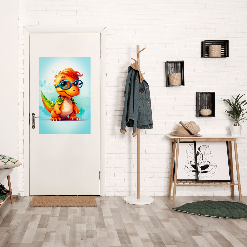 KIDDOSAURUS REX Peel and Stick Vertical Poster