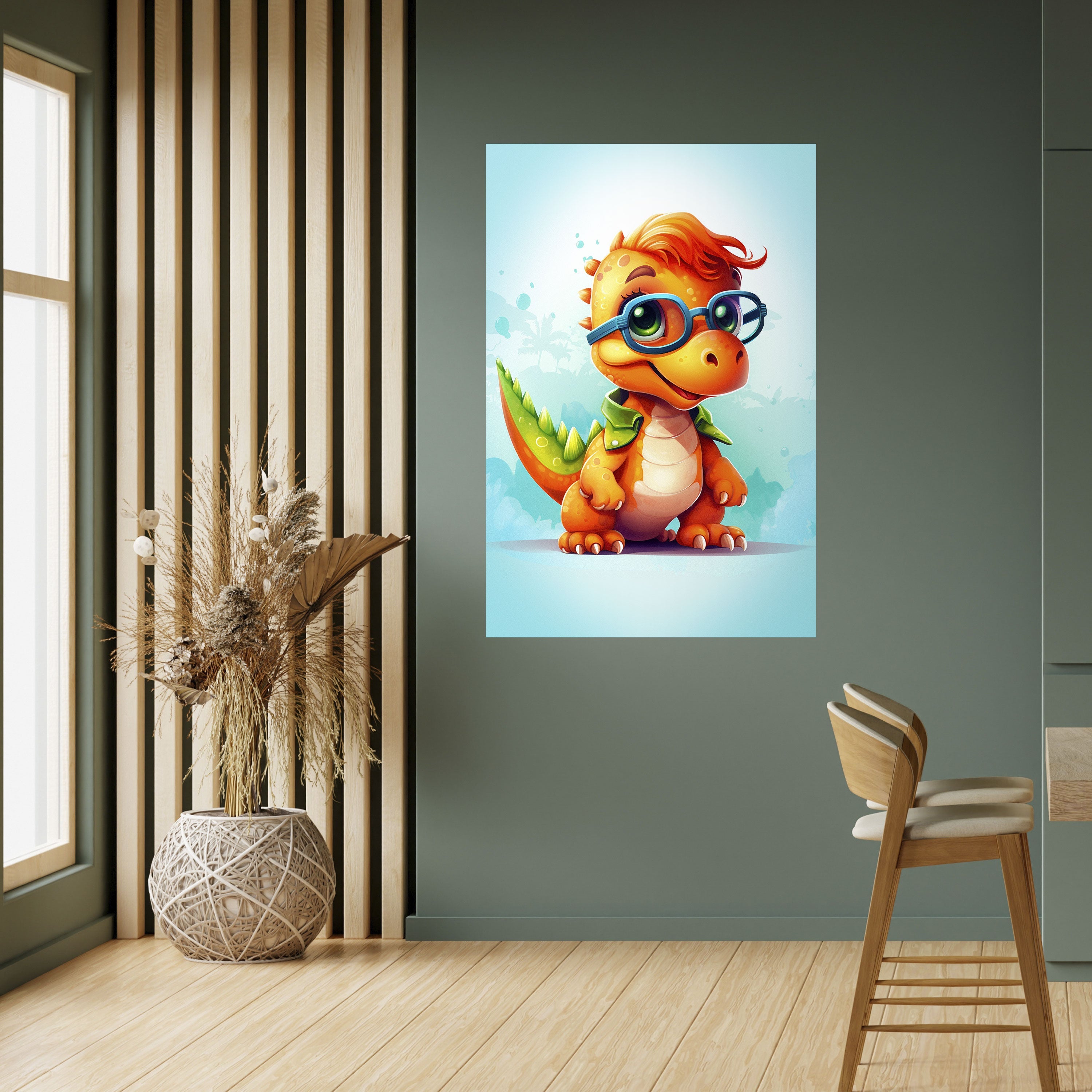 KIDDOSAURUS REX Peel and Stick Vertical Poster