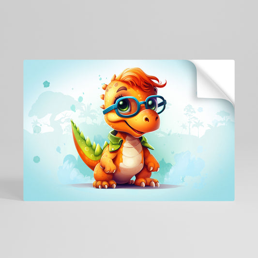 KIDDOSAURUS REX Póster Autocolante Horizontal