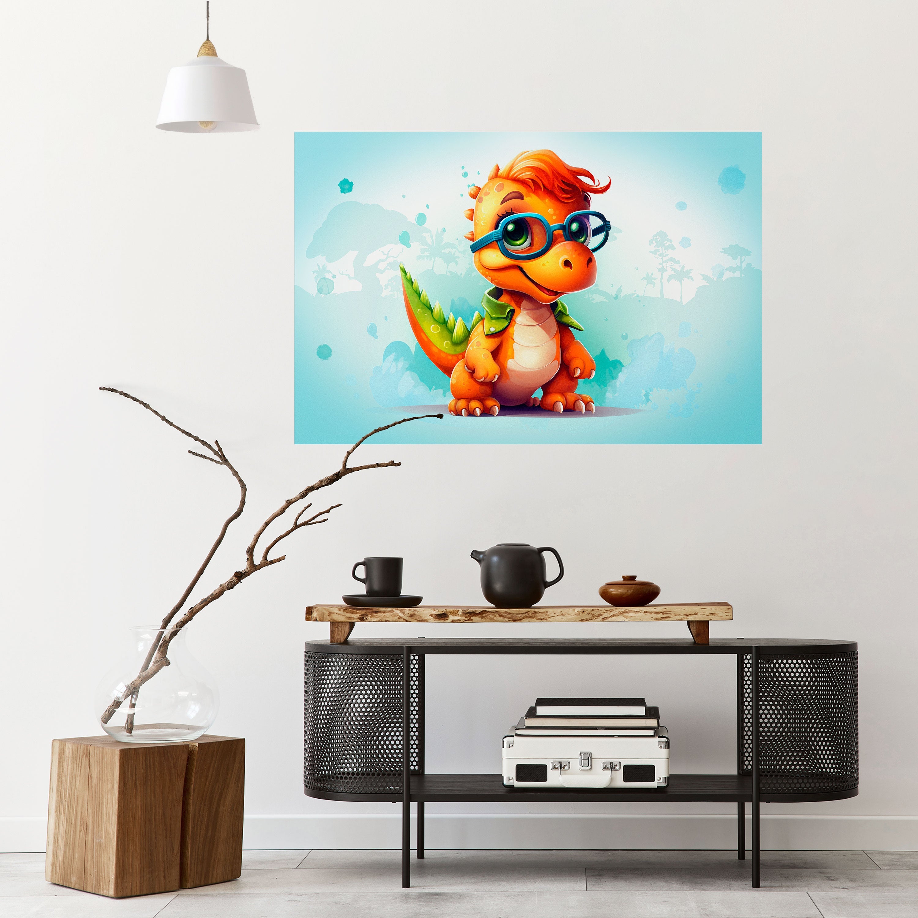 KIDDOSAURUS REX Peel and Stick Horizontal Poster