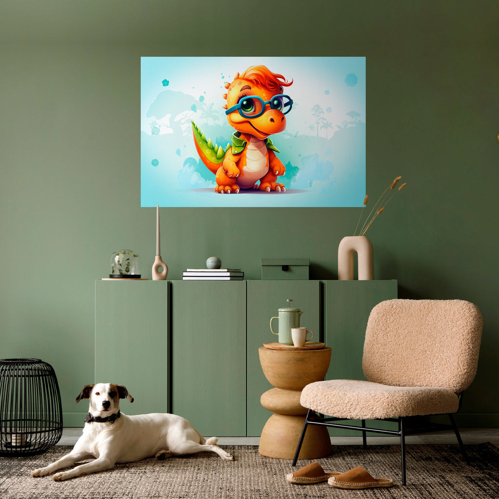 KIDDOSAURUS REX Poster Horizontal Autocolante