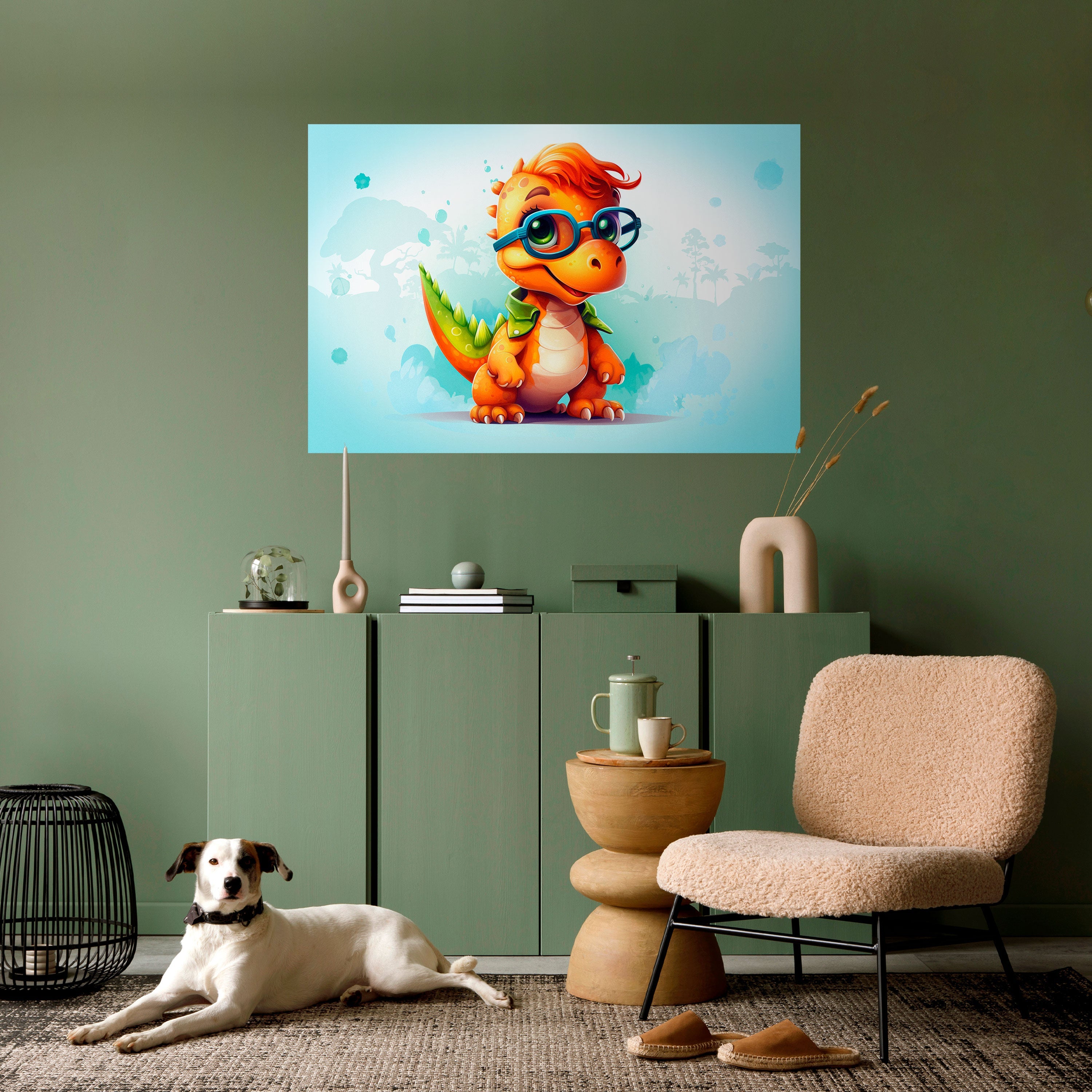 KIDDOSAURUS REX Poster Horizontal Autocolante