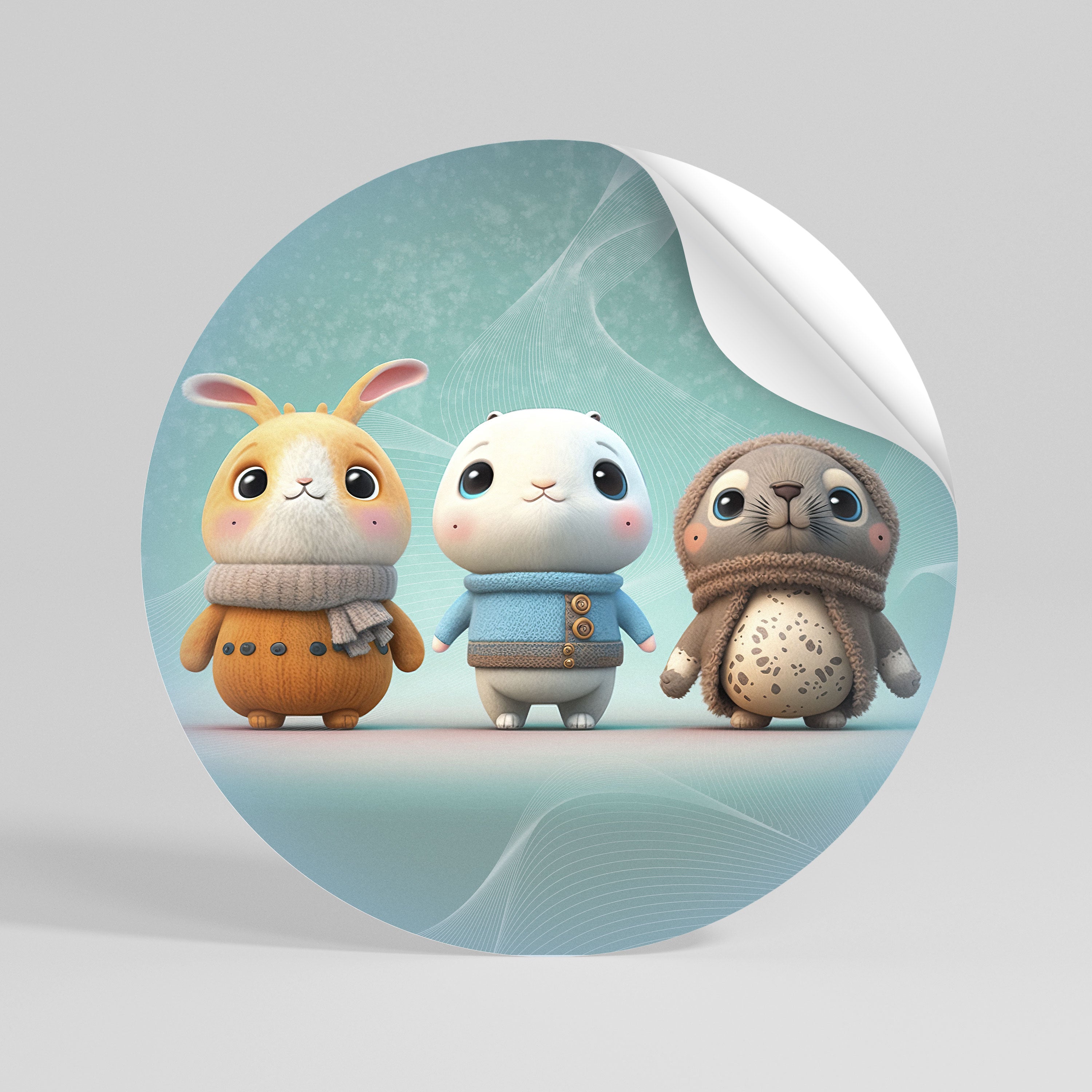 SWEETIES SQUAD - Autocolante Redondo Removível