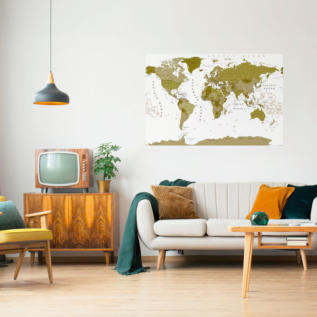 OLIVE EARTH ENCHANTMENT Peel and Stick Horizontal Poster