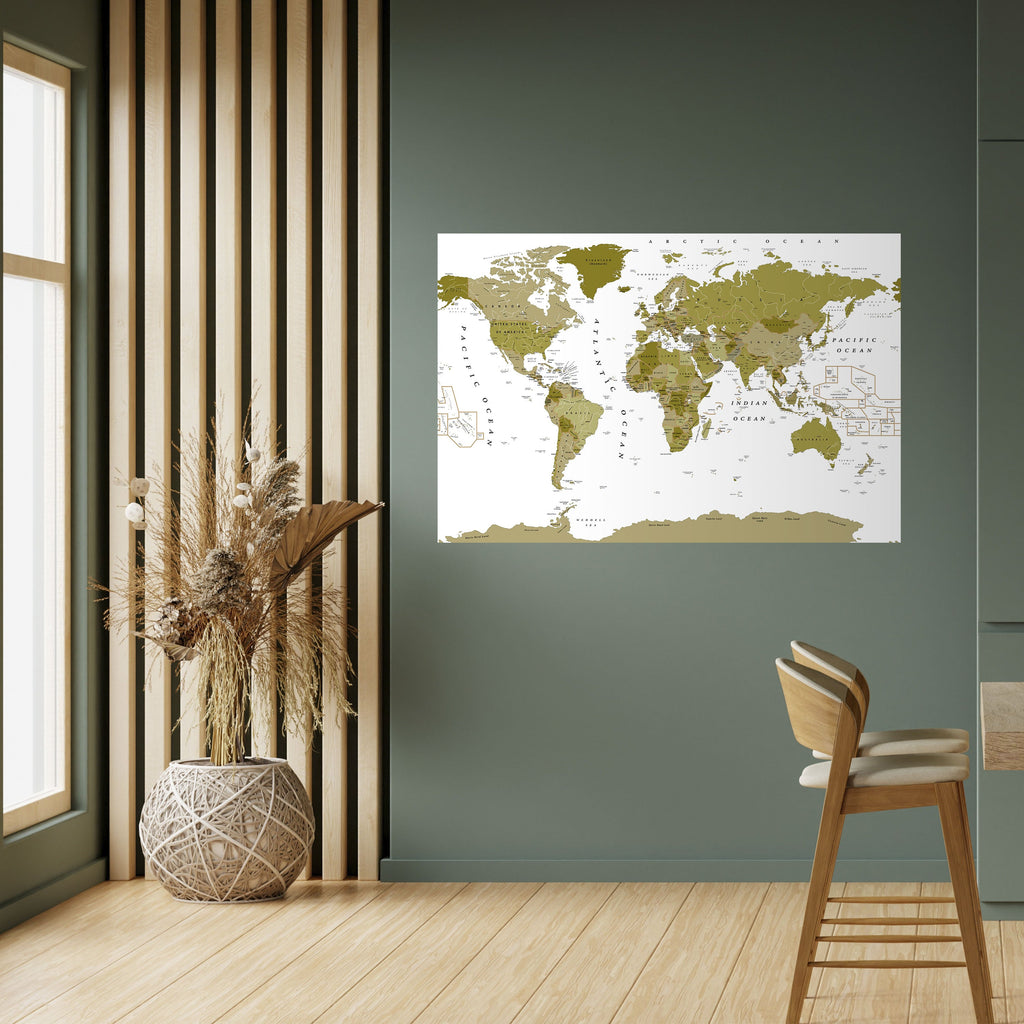 OLIVE EARTH ENCHANTMENT Peel and Stick Horizontal Poster