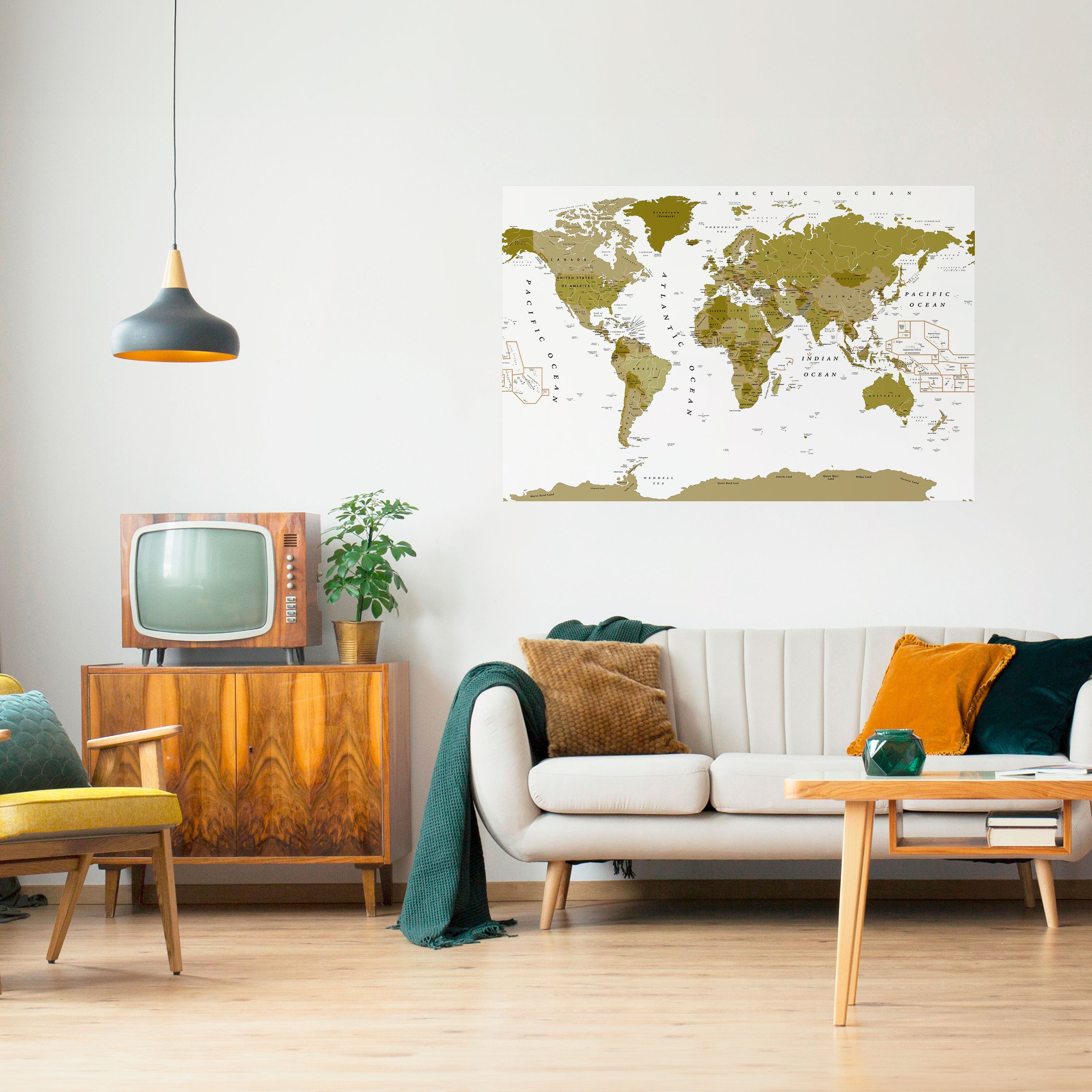 OLIVE EARTH ENCHANTMENT Peel and Stick Horizontal Poster