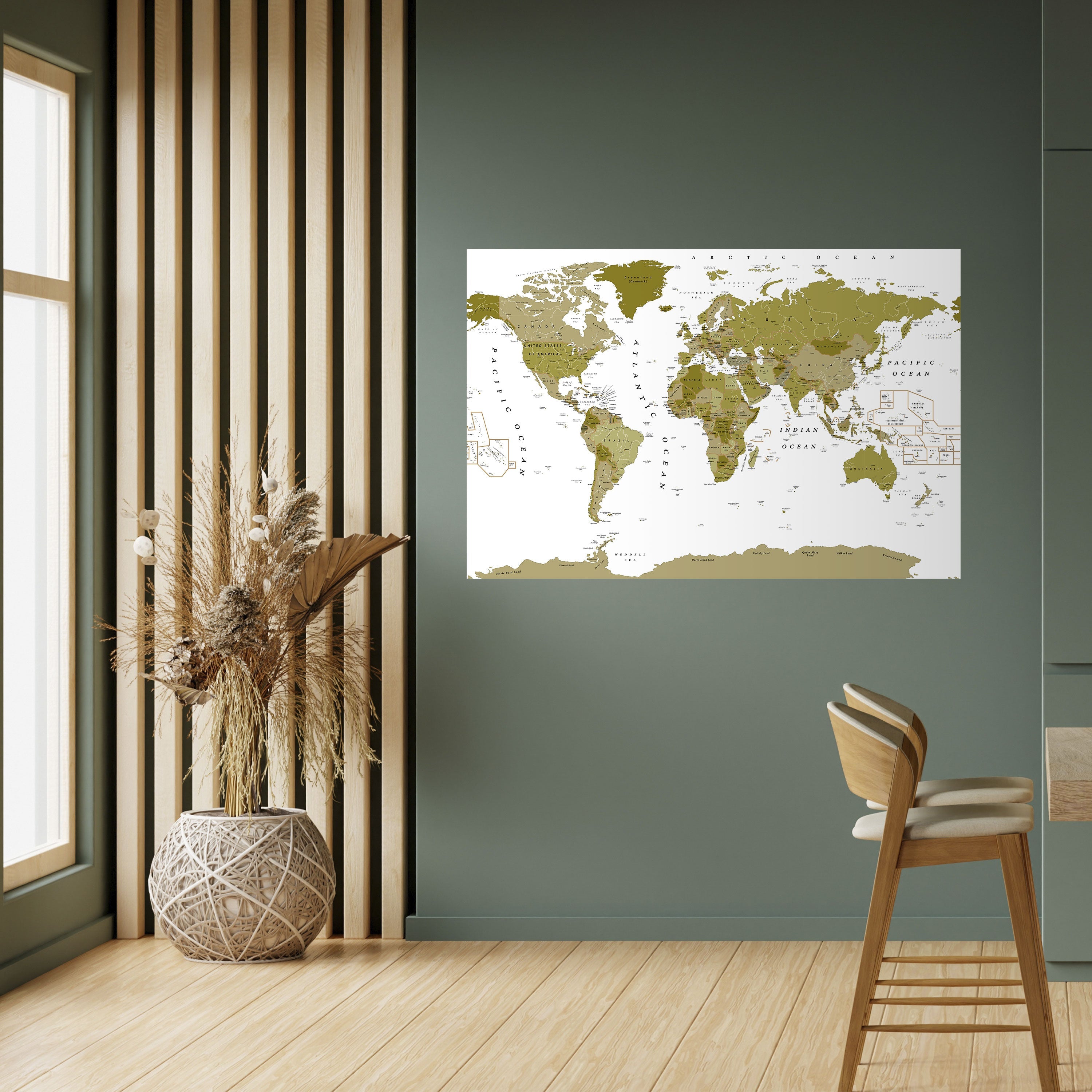 OLIVE EARTH ENCHANTMENT Peel and Stick Horizontal Poster
