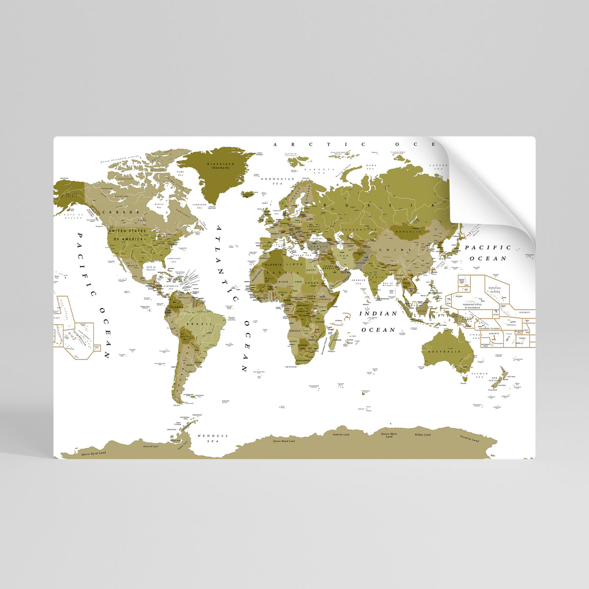 OLIVE EARTH ENCHANTMENT Póster Autocolante Horizontal