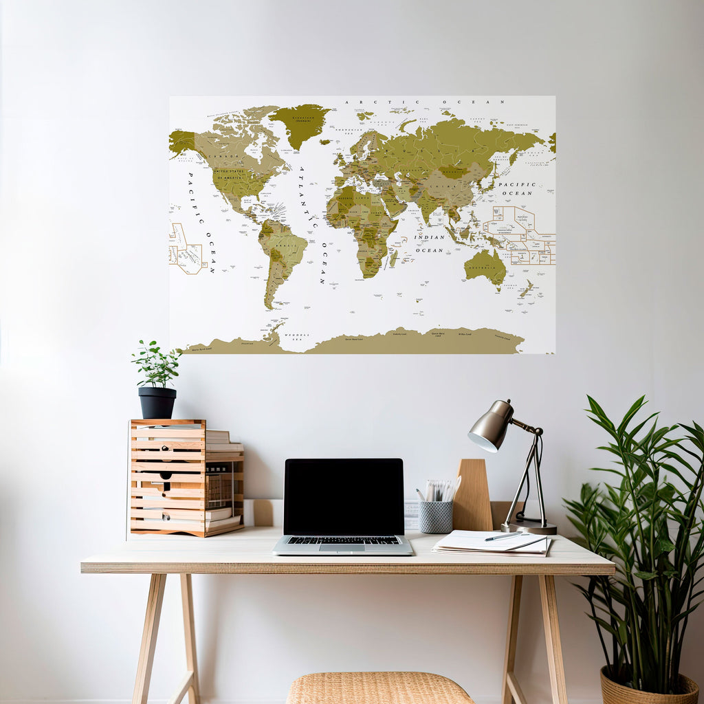 OLIVE EARTH ENCHANTMENT Peel and Stick Horizontal Poster