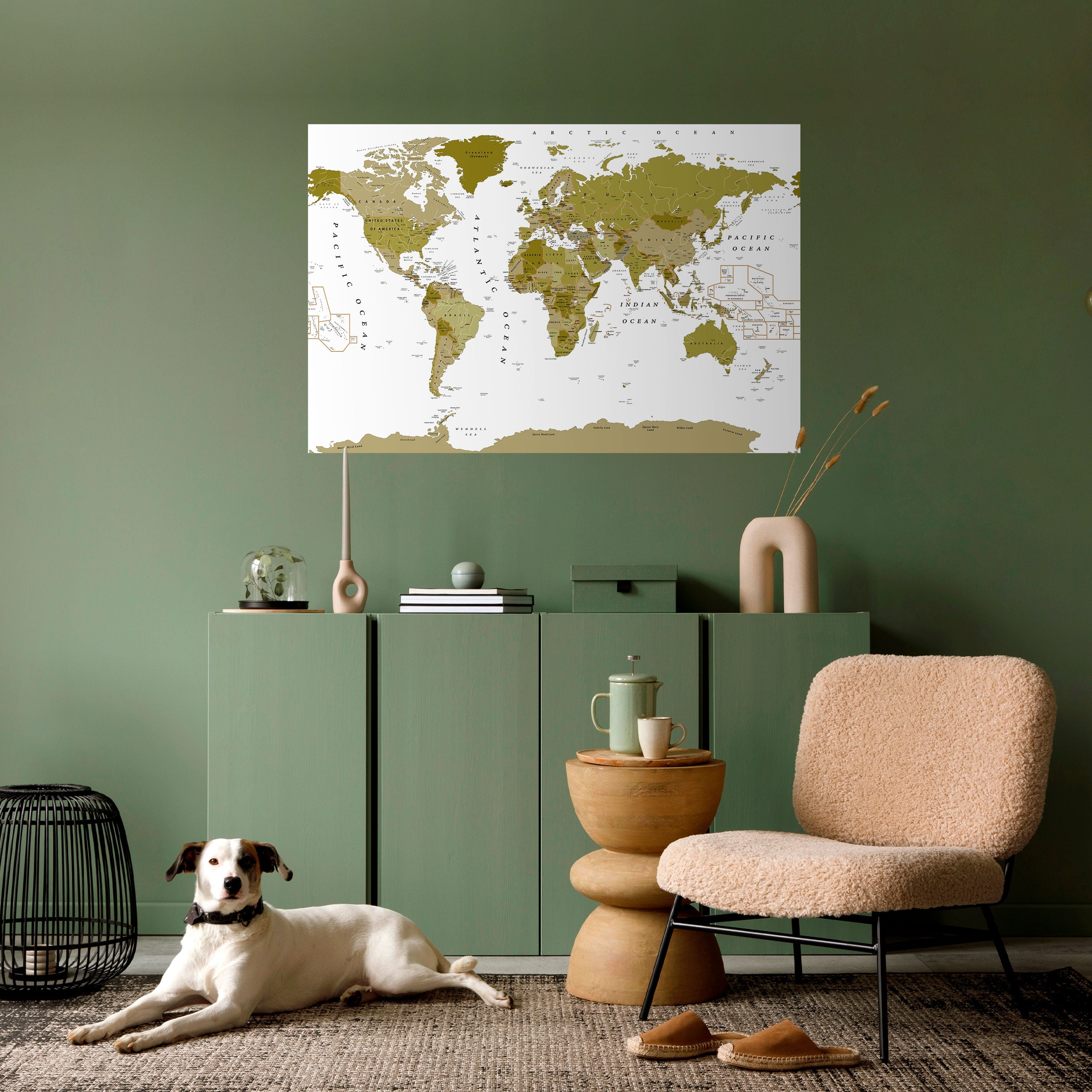 OLIVE EARTH ENCHANTMENT Peel and Stick Horizontal Poster