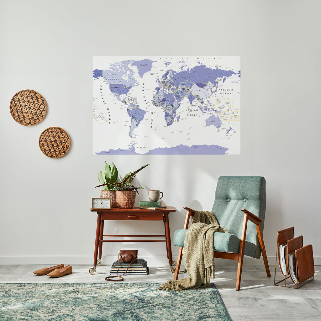 VIOLET WORLDVIEW Poster Horizontal Autocolante