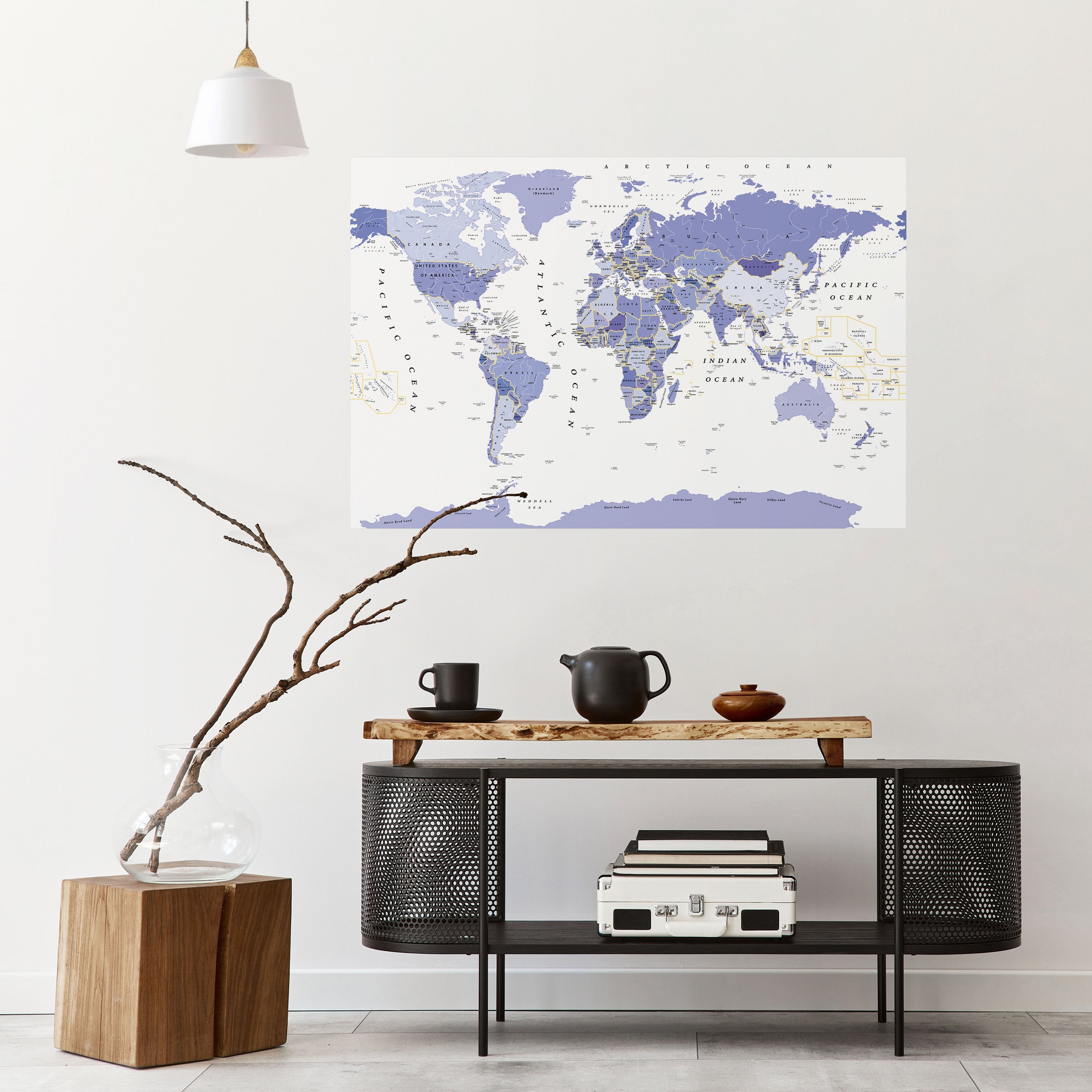 VIOLET WORLDVIEW Peel and Stick Horizontal Poster