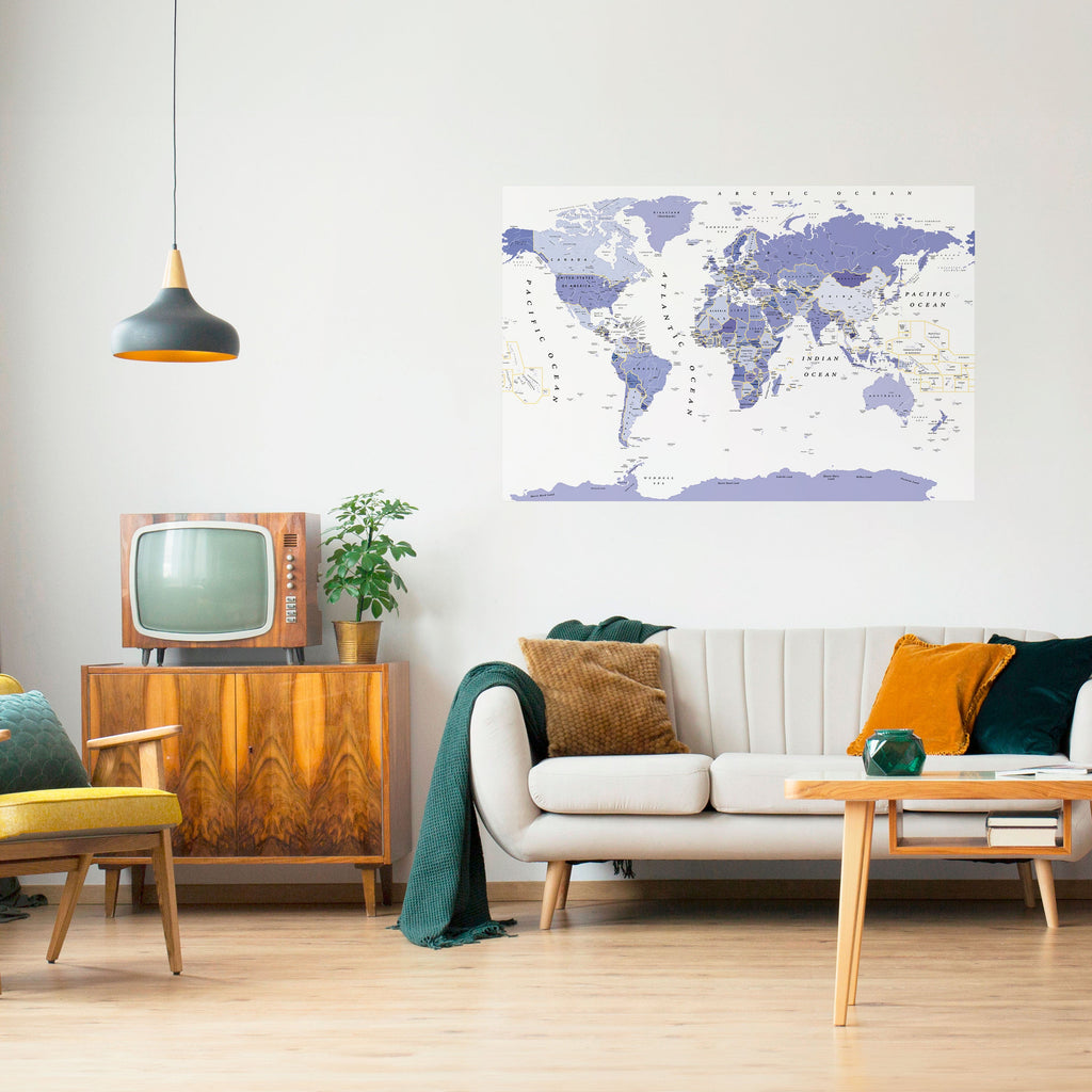 VIOLET WORLDVIEW Poster Horizontal Autocolante