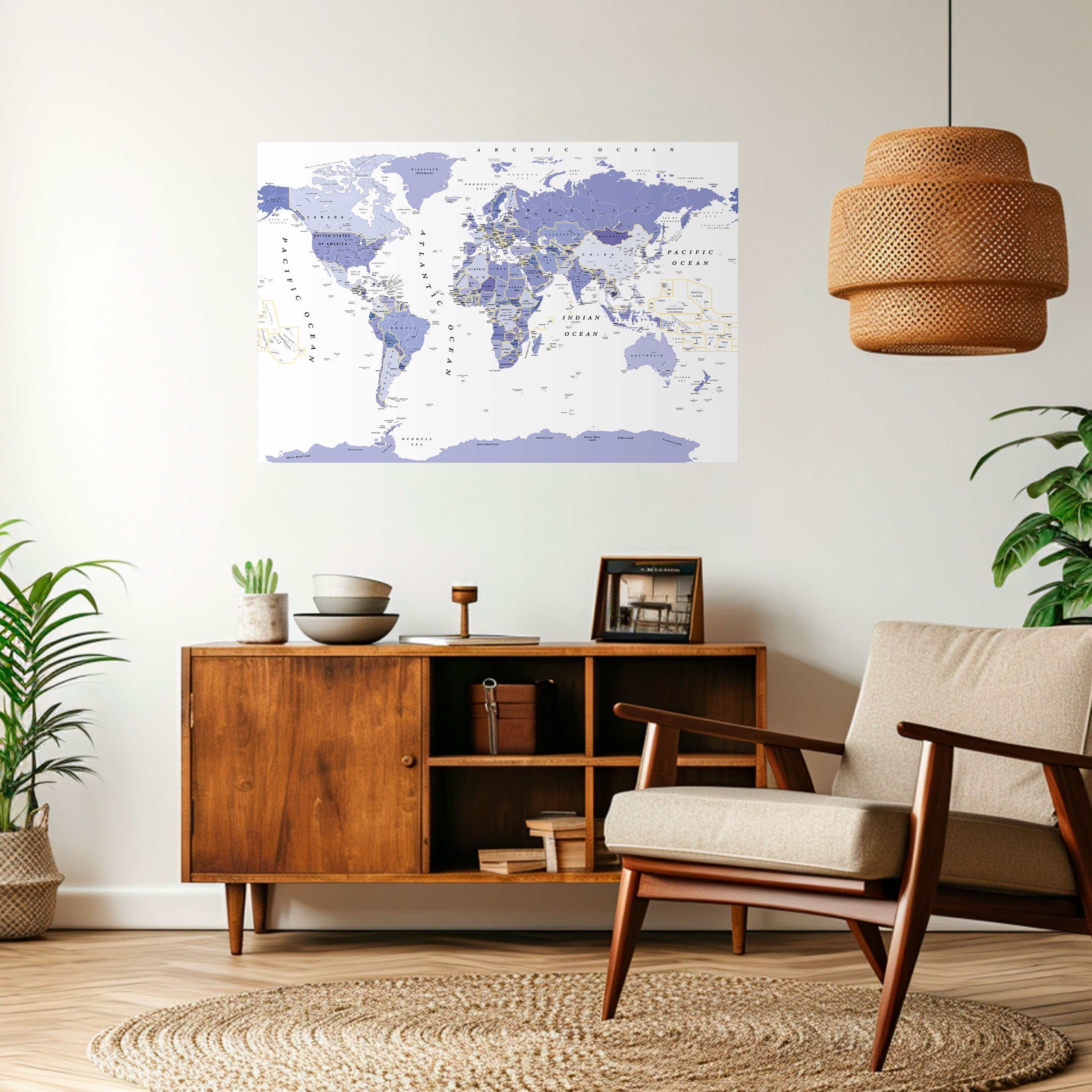 VIOLET WORLDVIEW Peel and Stick Horizontal Poster