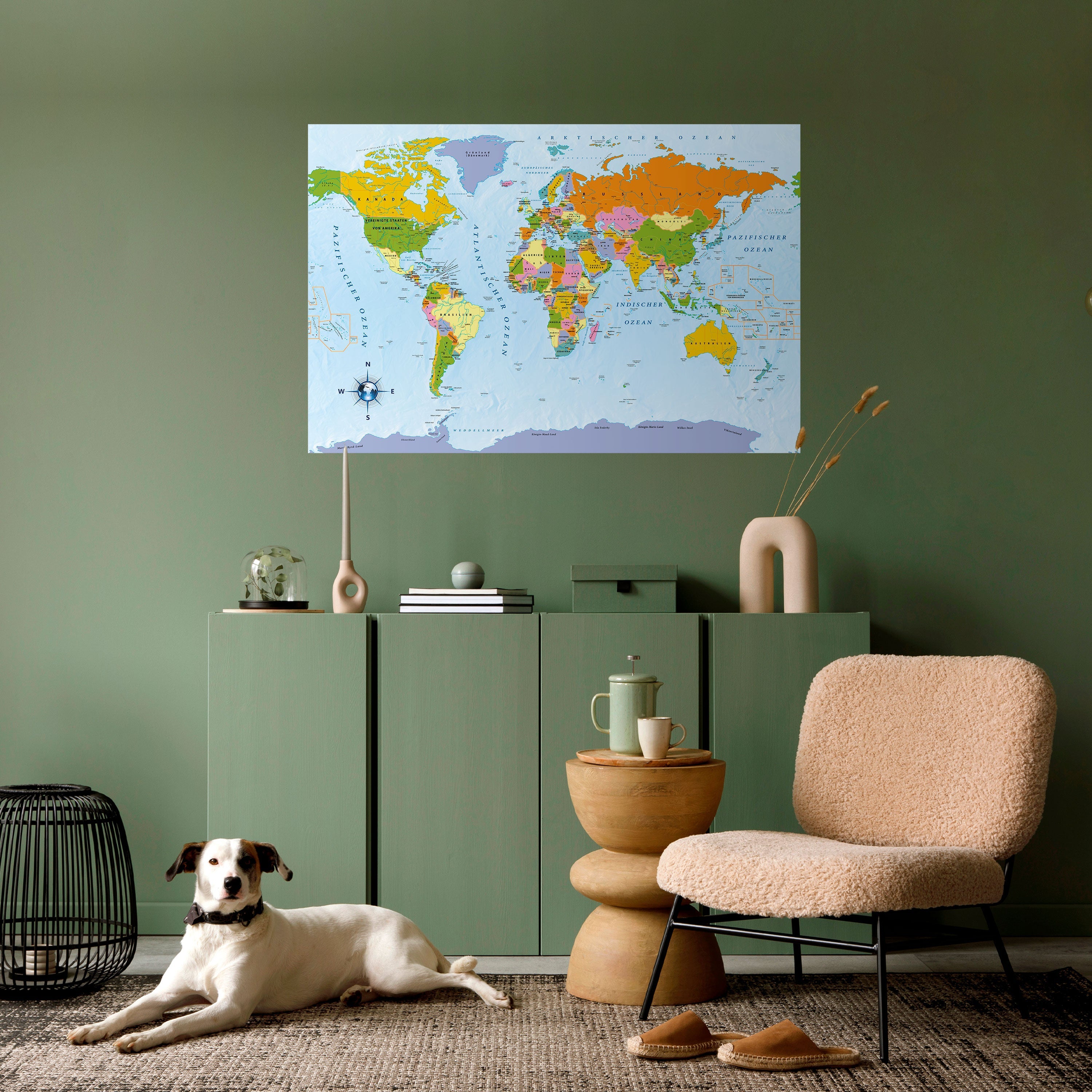 OCEANS OF DISCOVERY [DE] Peel and Stick Horizontal Poster