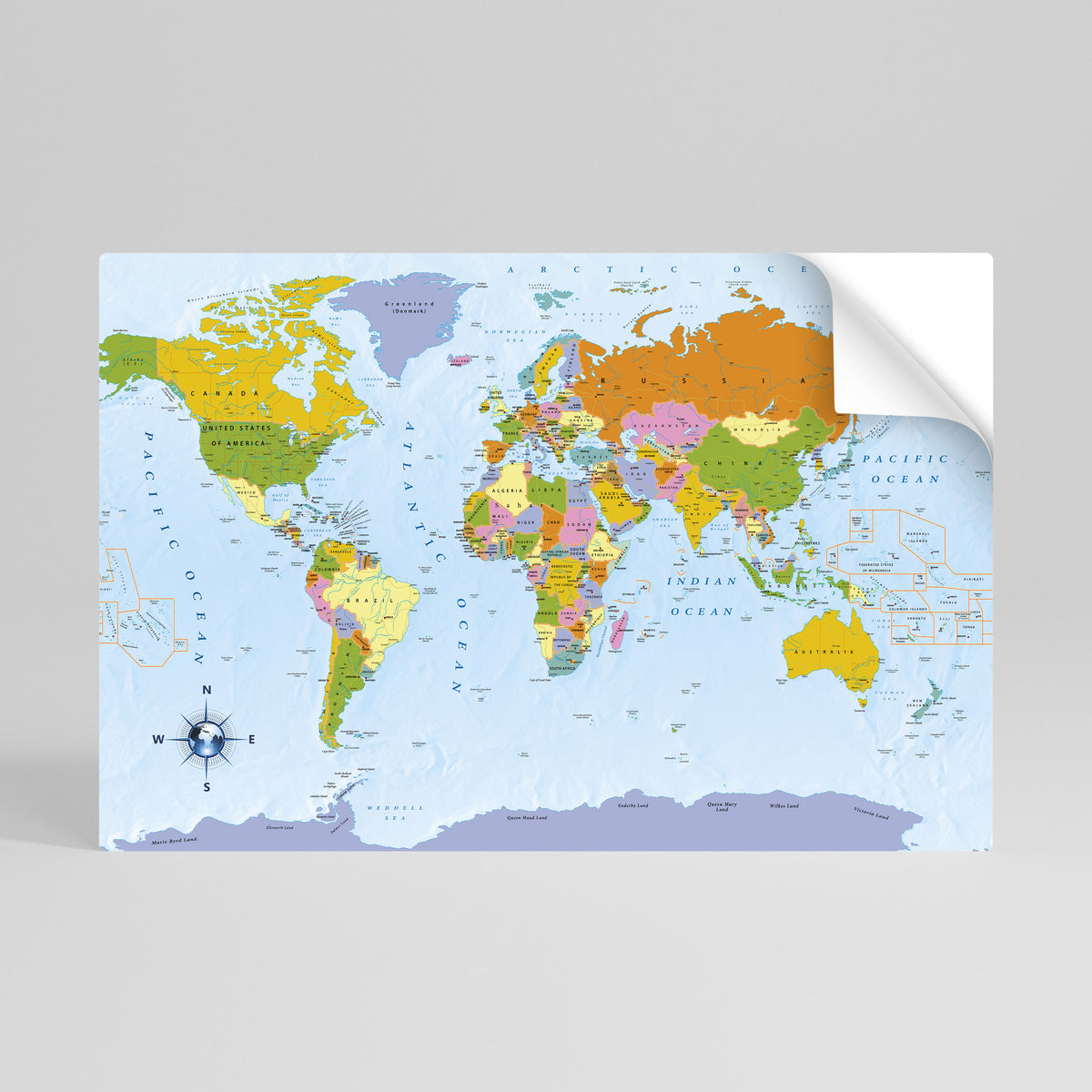 OCEANS OF DISCOVERY [EN] Póster Autocolante Horizontal