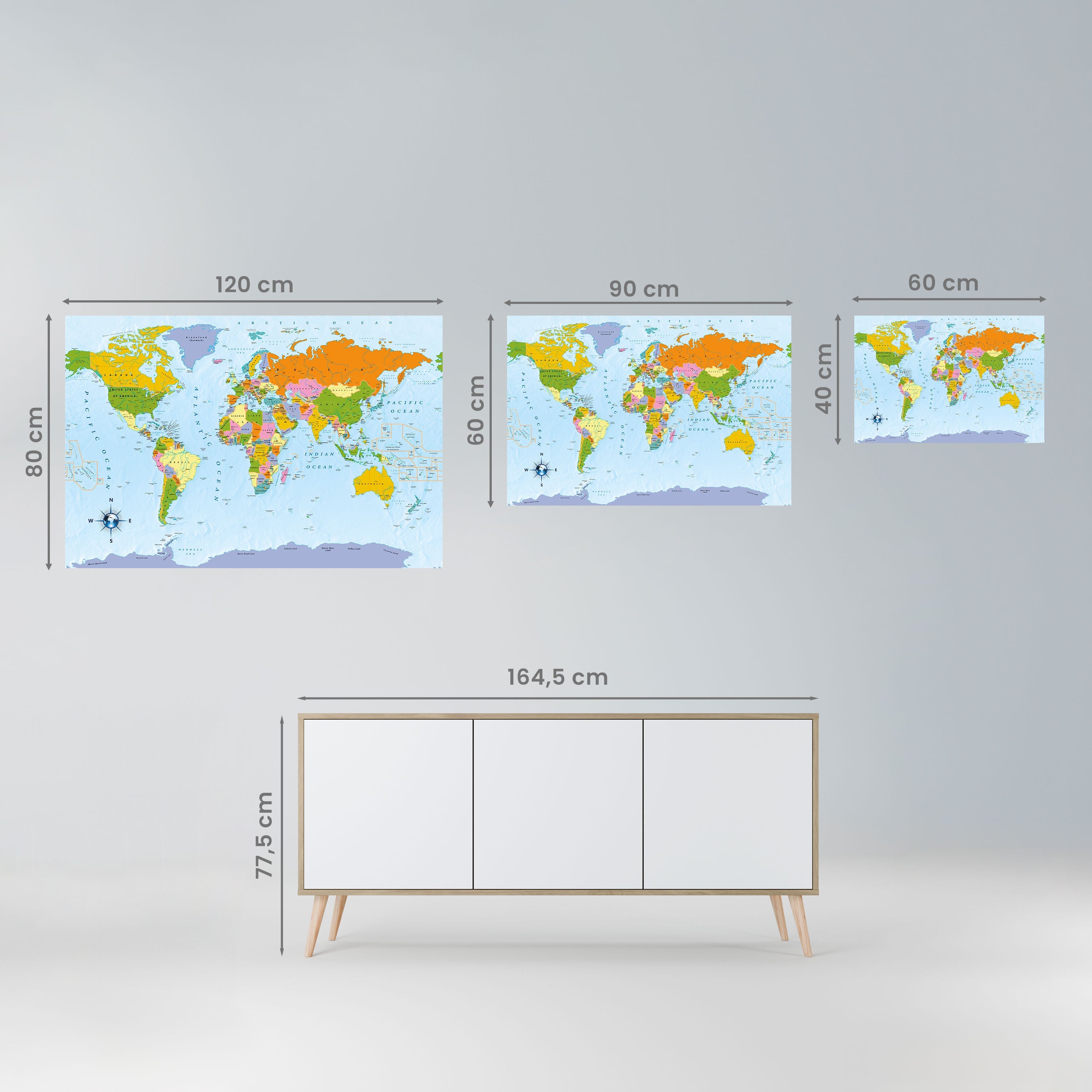 OCEANS OF DISCOVERY Peel and Stick Horizontal Poster