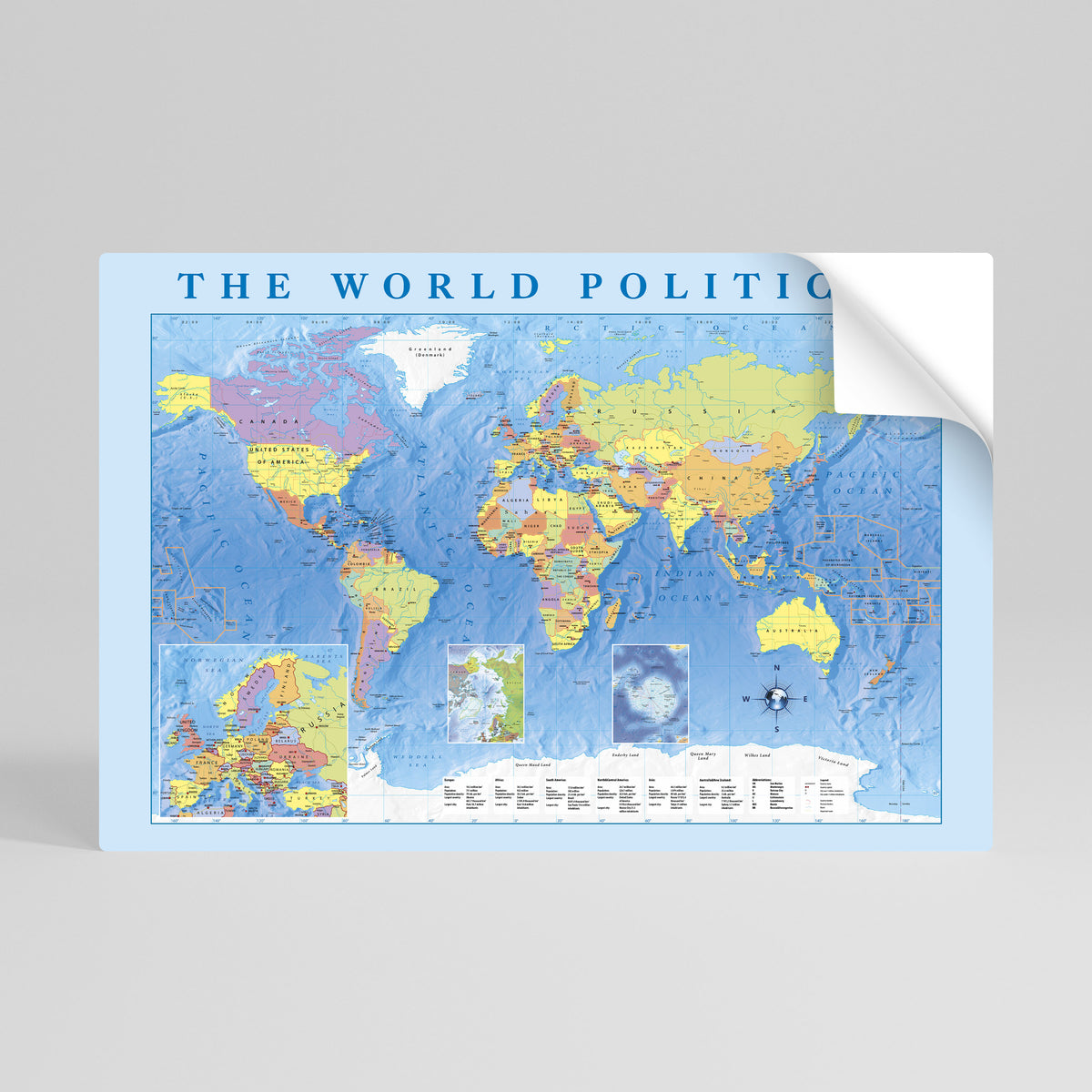 CONTINENTS OF CONNECTION Póster Autocolante Horizontal