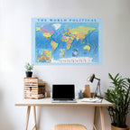 CONTINENTS OF CONNECTION Peel and Stick Horizontal Poster