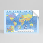 CONTINENTS OF CONNECTION Peel and Stick Horizontal Poster