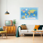 CONTINENTS OF CONNECTION Peel and Stick Horizontal Poster