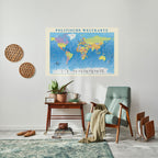 GLOBAL POLITICAL TAPESTRY [DE] Peel and Stick Horizontal Poster