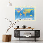 GLOBAL POLITICAL TAPESTRY [DE] Peel and Stick Horizontal Poster