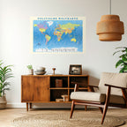 GLOBAL POLITICAL TAPESTRY [DE] Peel and Stick Horizontal Poster