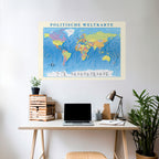 GLOBAL POLITICAL TAPESTRY [DE] Peel and Stick Horizontal Poster