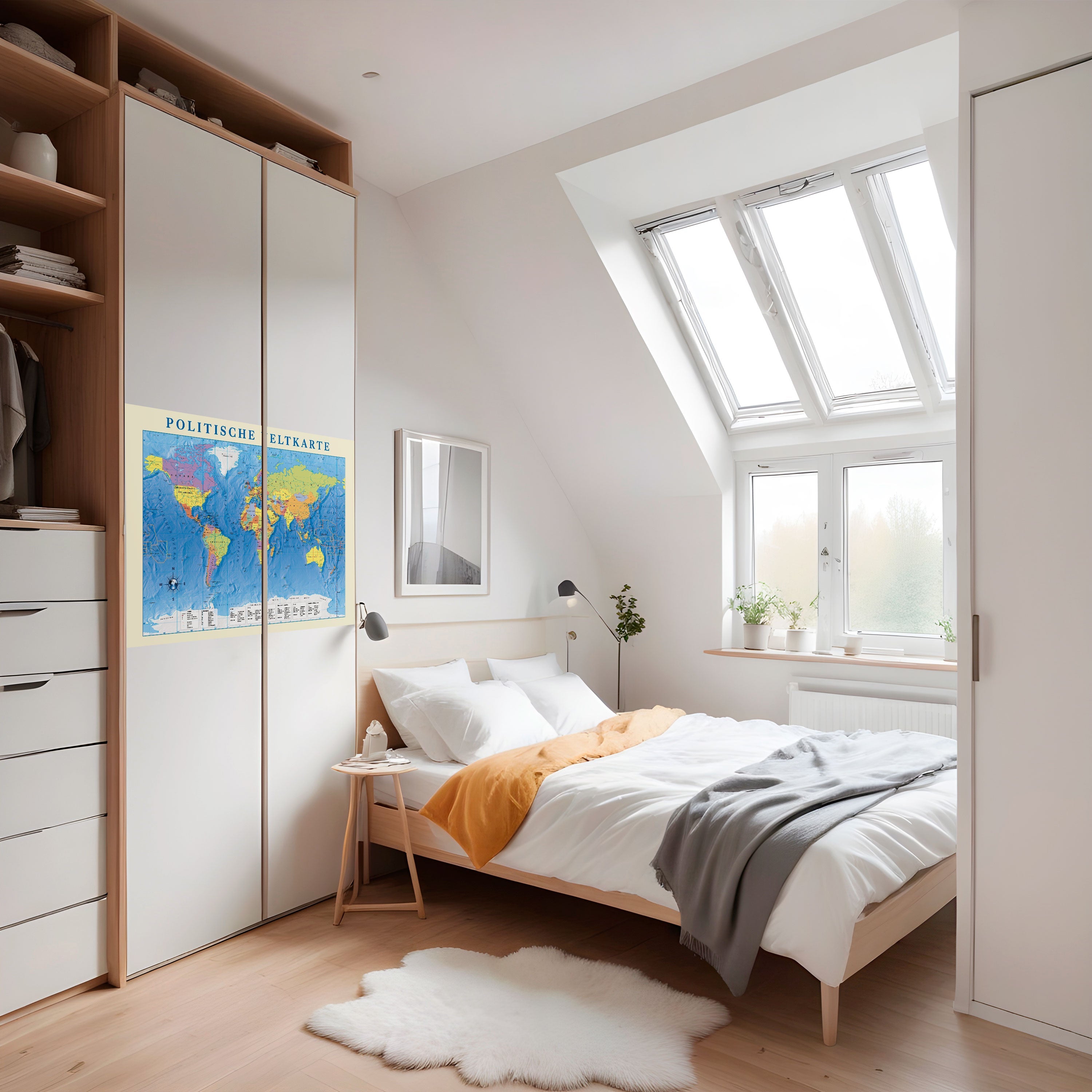 GLOBAL POLITICAL TAPESTRY [DE] Peel and Stick Horizontal Poster