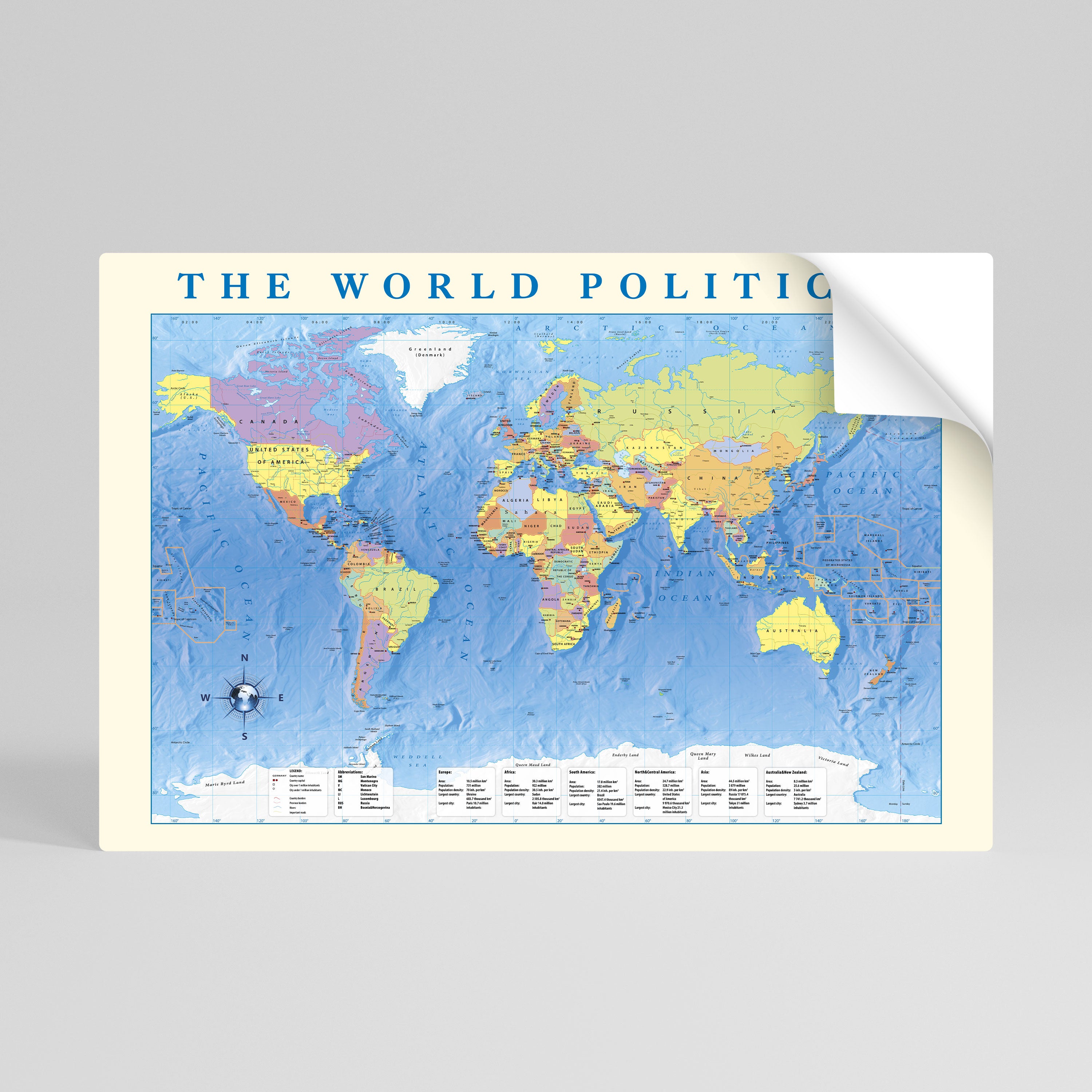 GLOBAL POLITICAL TAPESTRY [EN] Póster Autocolante Horizontal
