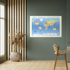 GLOBAL POLITICAL TAPESTRY [EN] Peel and Stick Horizontal Poster