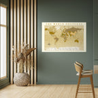 WORLDLY WATERSHED MAP Peel and Stick Horizontal Poster