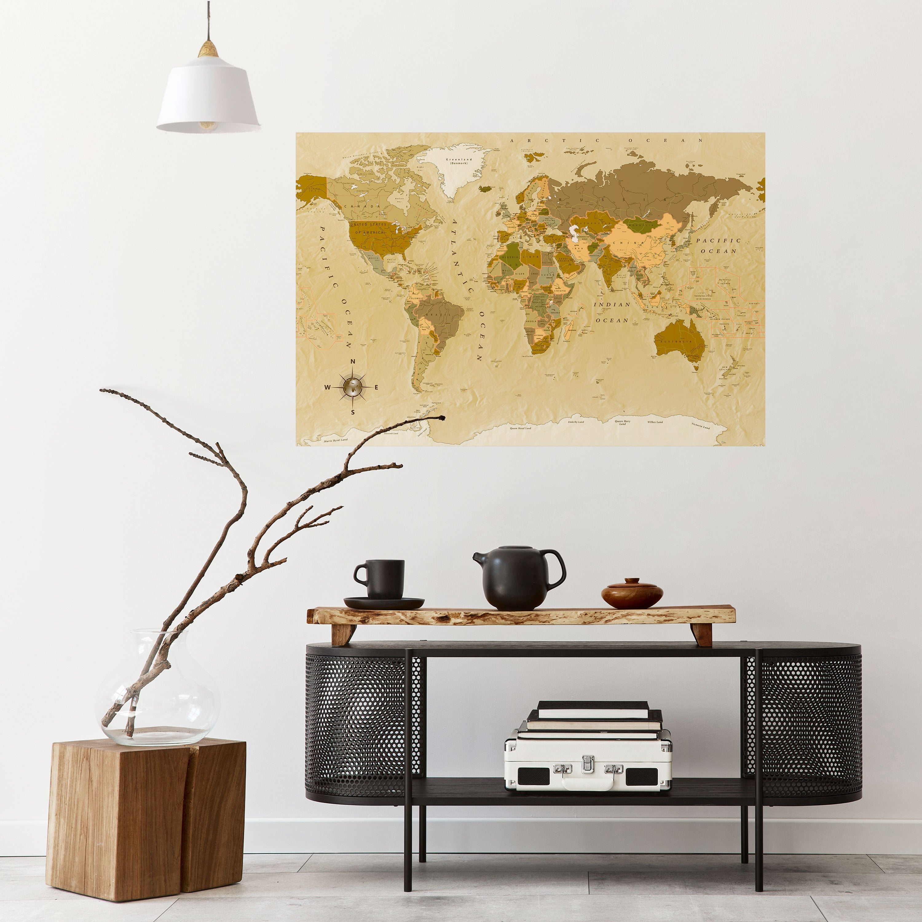 UNSUNG GEOGRAPHIES Peel and Stick Horizontal Poster