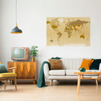 UNSUNG GEOGRAPHIES Peel and Stick Horizontal Poster