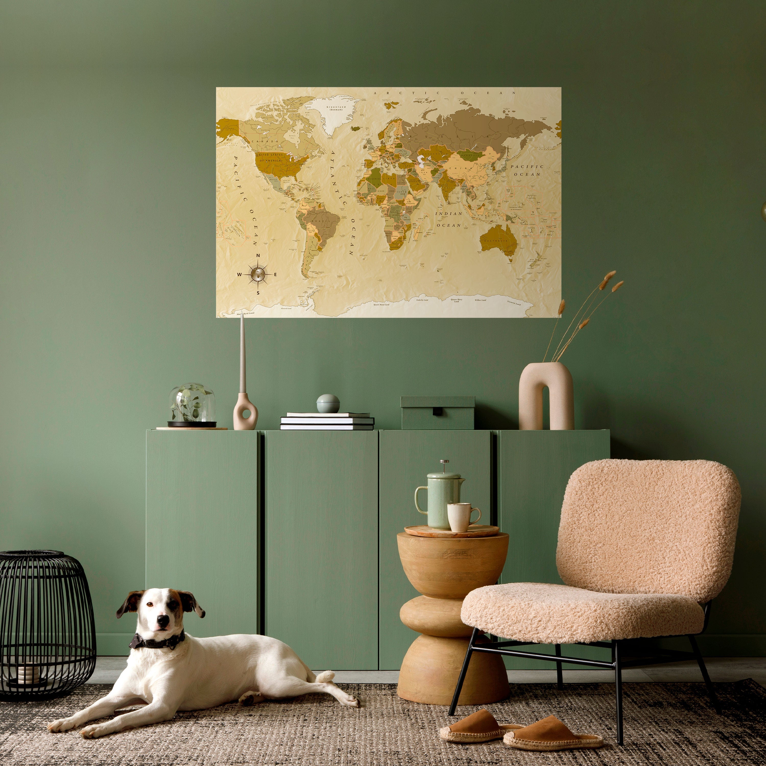 UNSUNG GEOGRAPHIES Peel and Stick Horizontal Poster