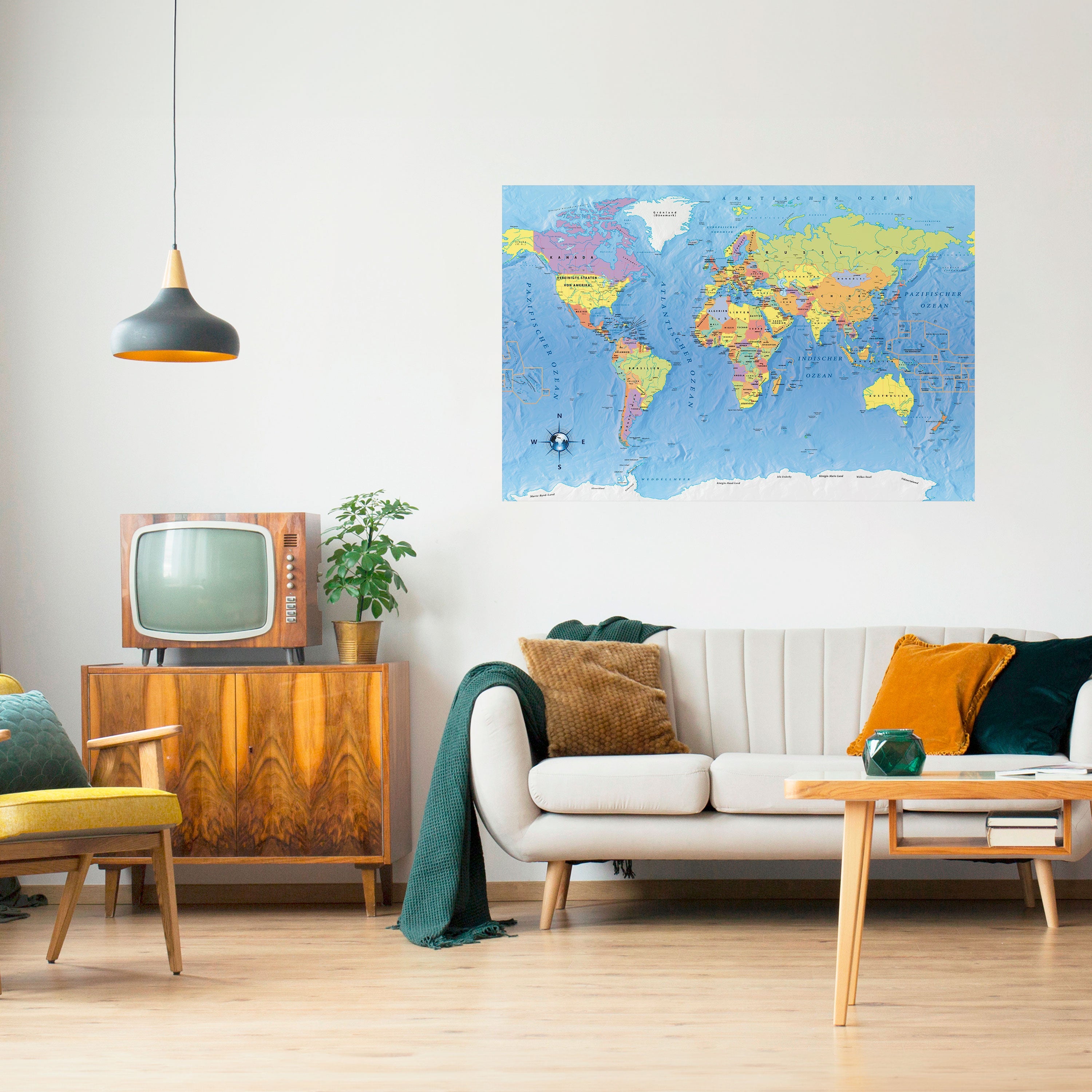 MAPPING OUR PLANET [DE] Poster Horizontal Autocolante