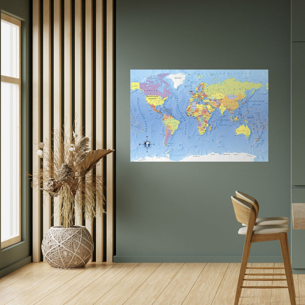 MAPPING OUR PLANET [DE] Poster Horizontal Autocolante