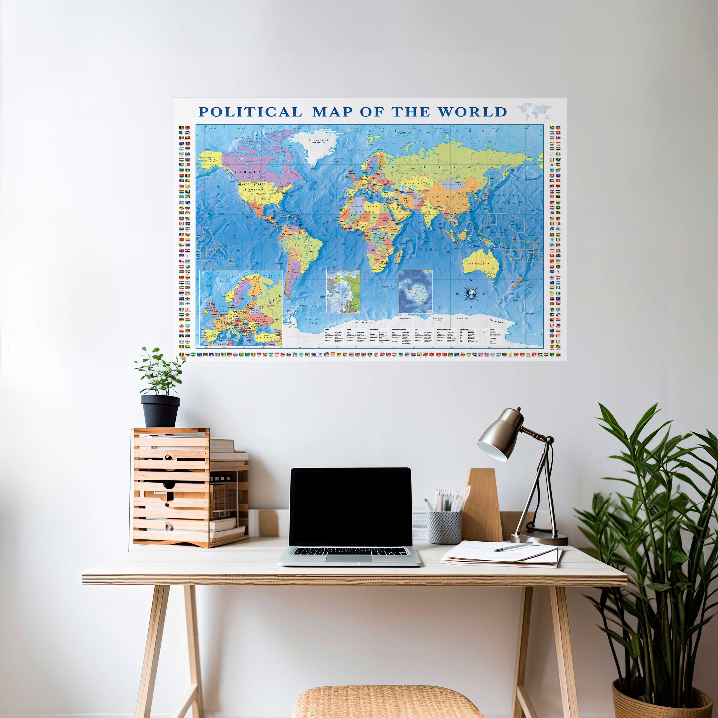 BORDERS AND BEYOND Poster Horizontal Autocolante