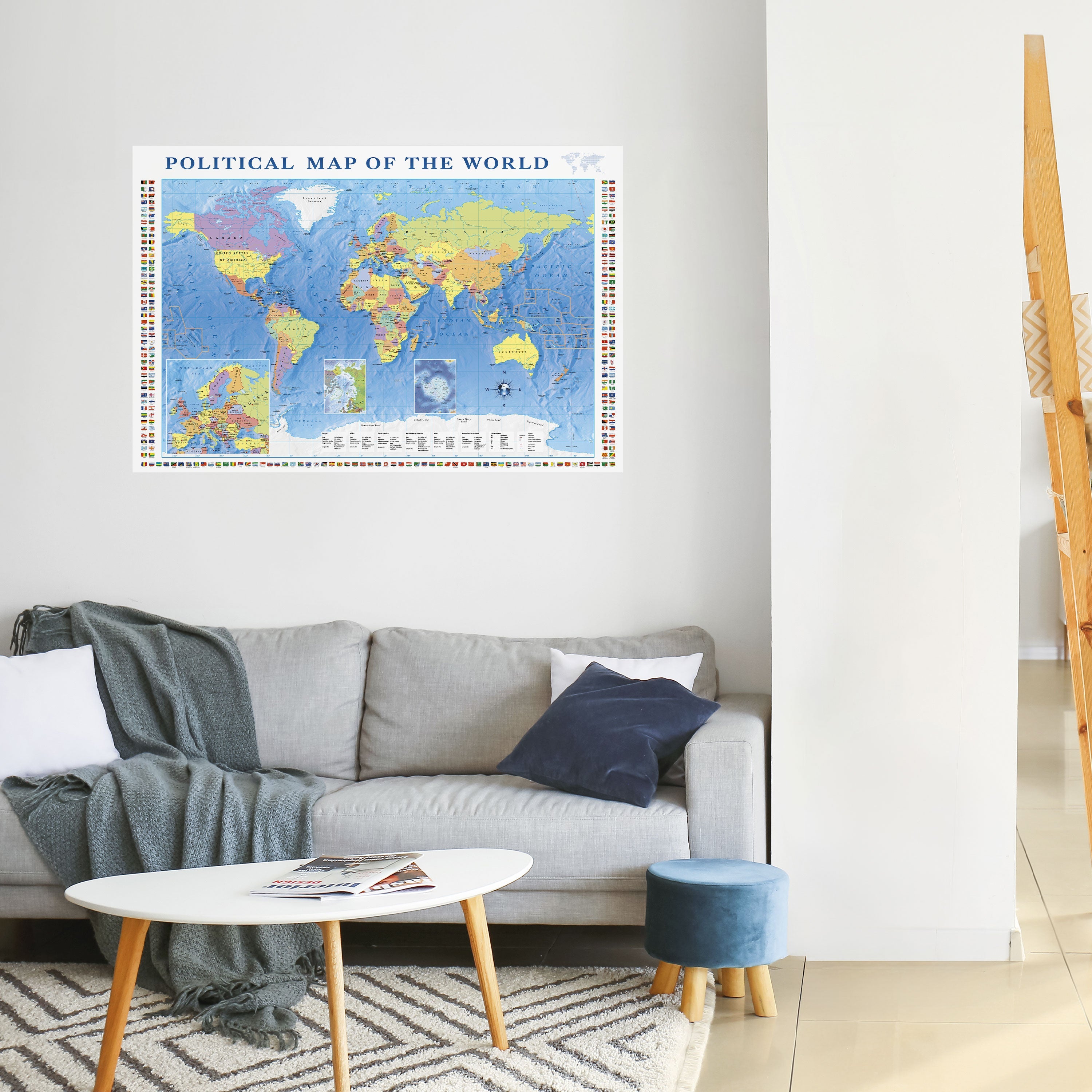 BORDERS AND BEYOND Poster Horizontal Autocolante