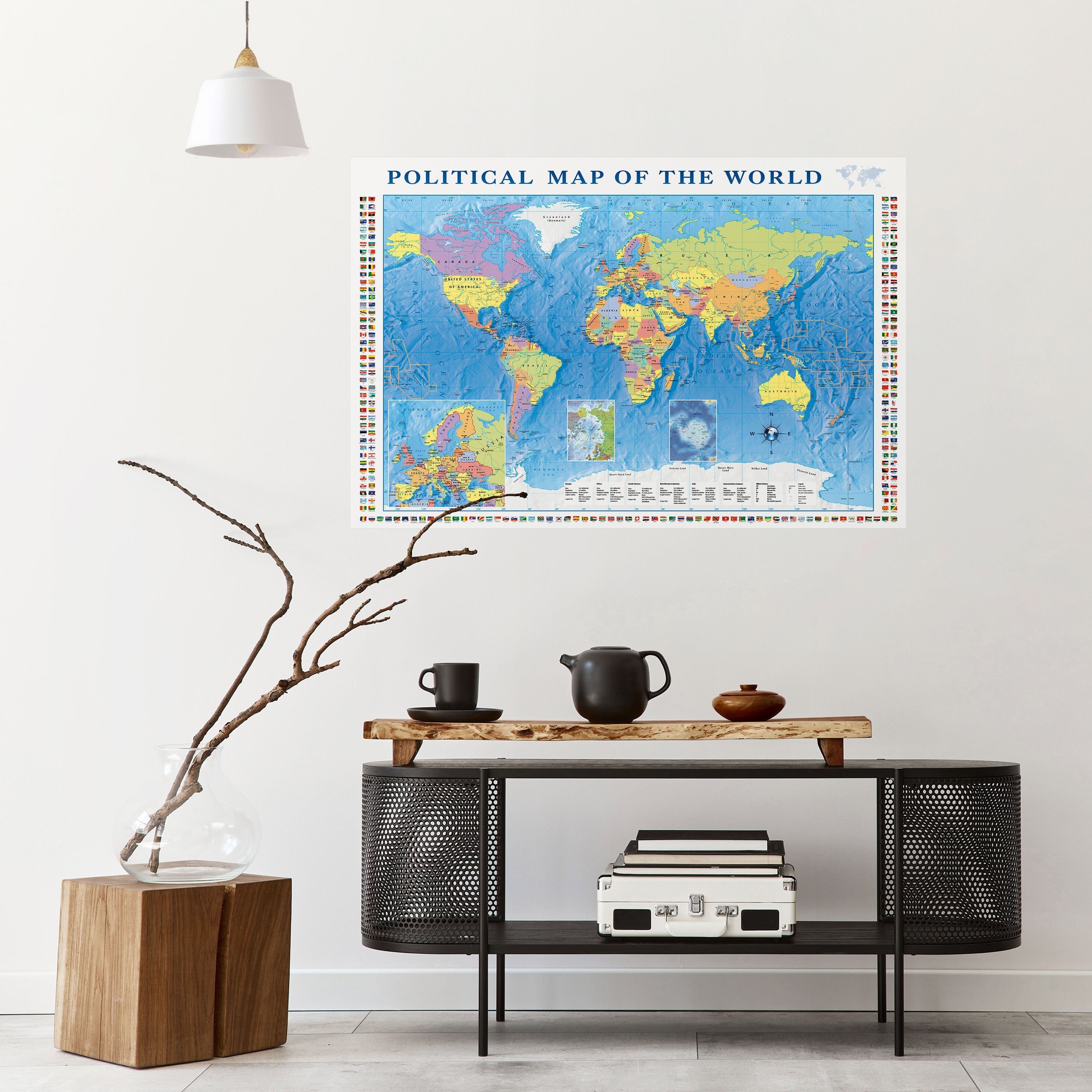BORDERS AND BEYOND Peel and Stick Horizontal Poster