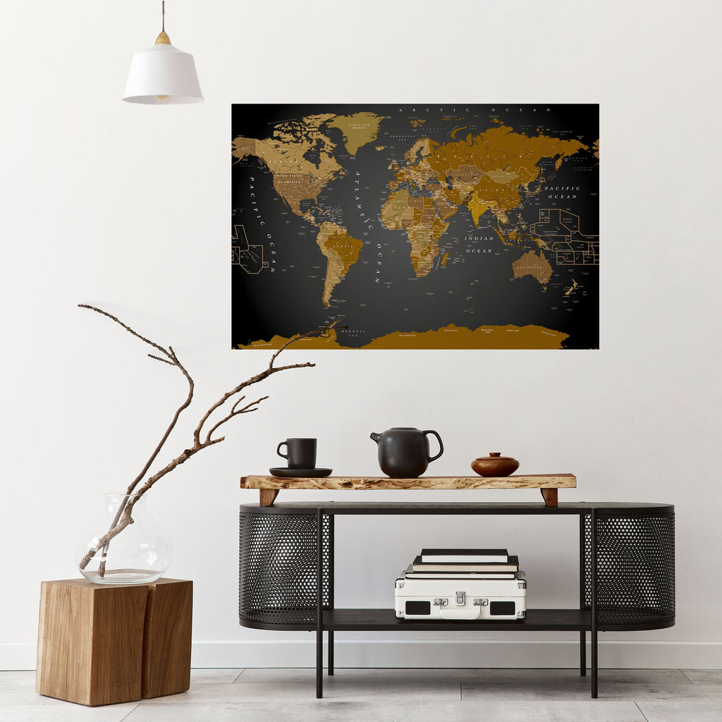 GLOBAL HARMONY MAP Poster Horizontal Autocolante